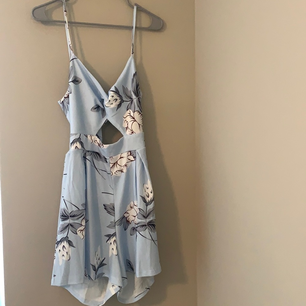 Blue flower romper